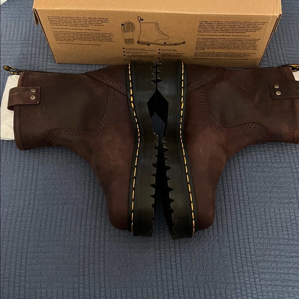 Dr. Martens Dark Brown Anistone Boots - Picture 3 of 9